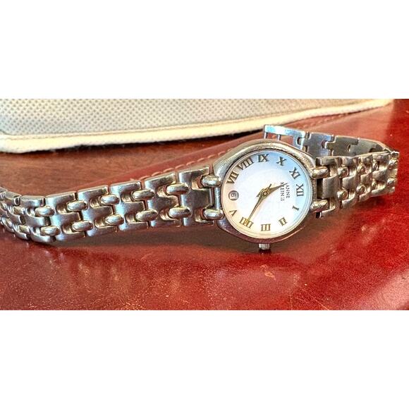 Women's 22mm Silver Tone Anne Klein Watch, Date Window - Picture 2 of 3
